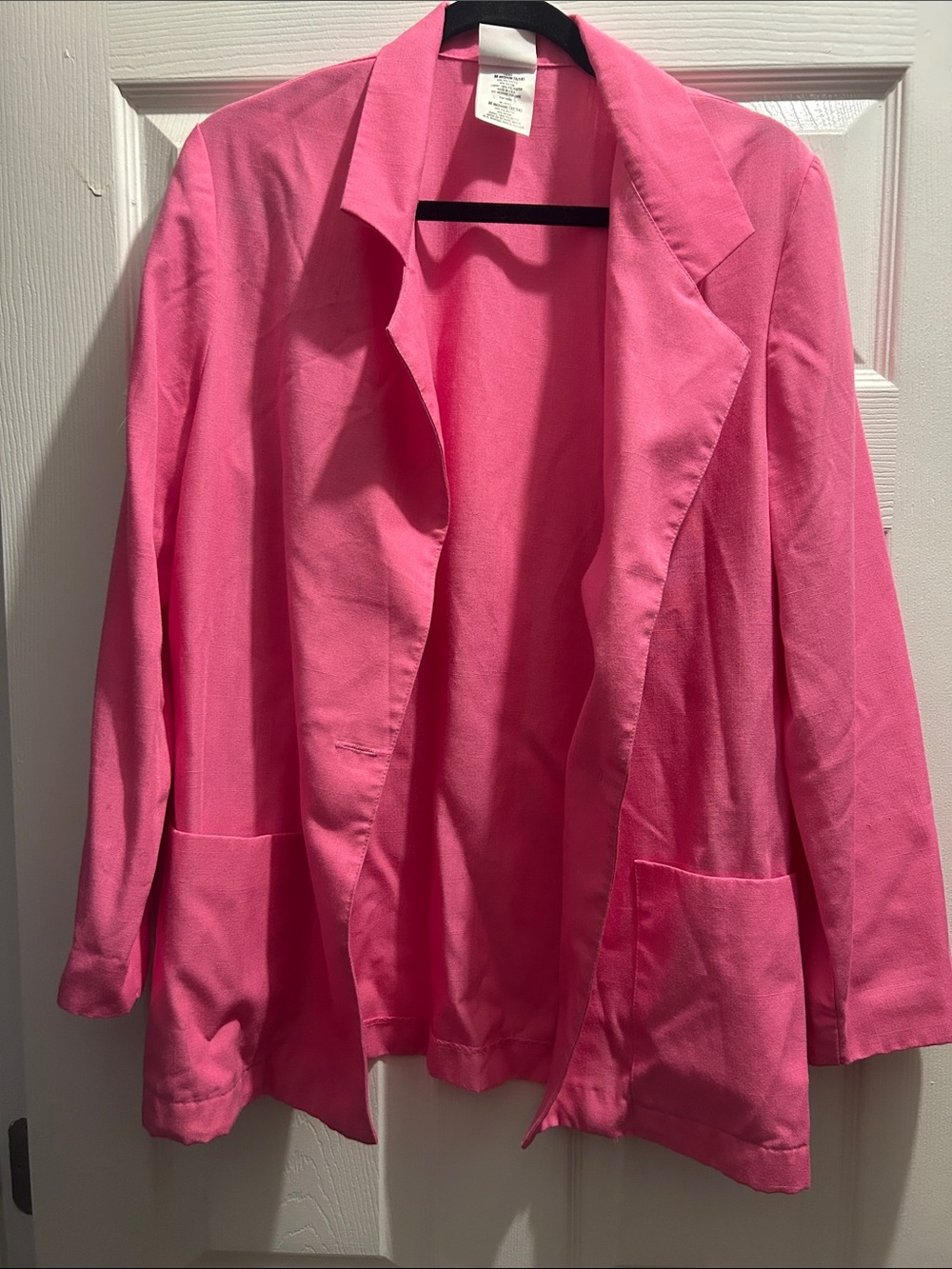 Bobbie Brooks Bright Pink Open-Front Women's Blazer